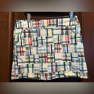 Zac & Rachel Multicolor Plaid Skirt - White, Blue, Yellow, Red